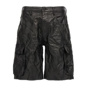 Purple Men 'High Shine Cargo' Bermuda Shorts